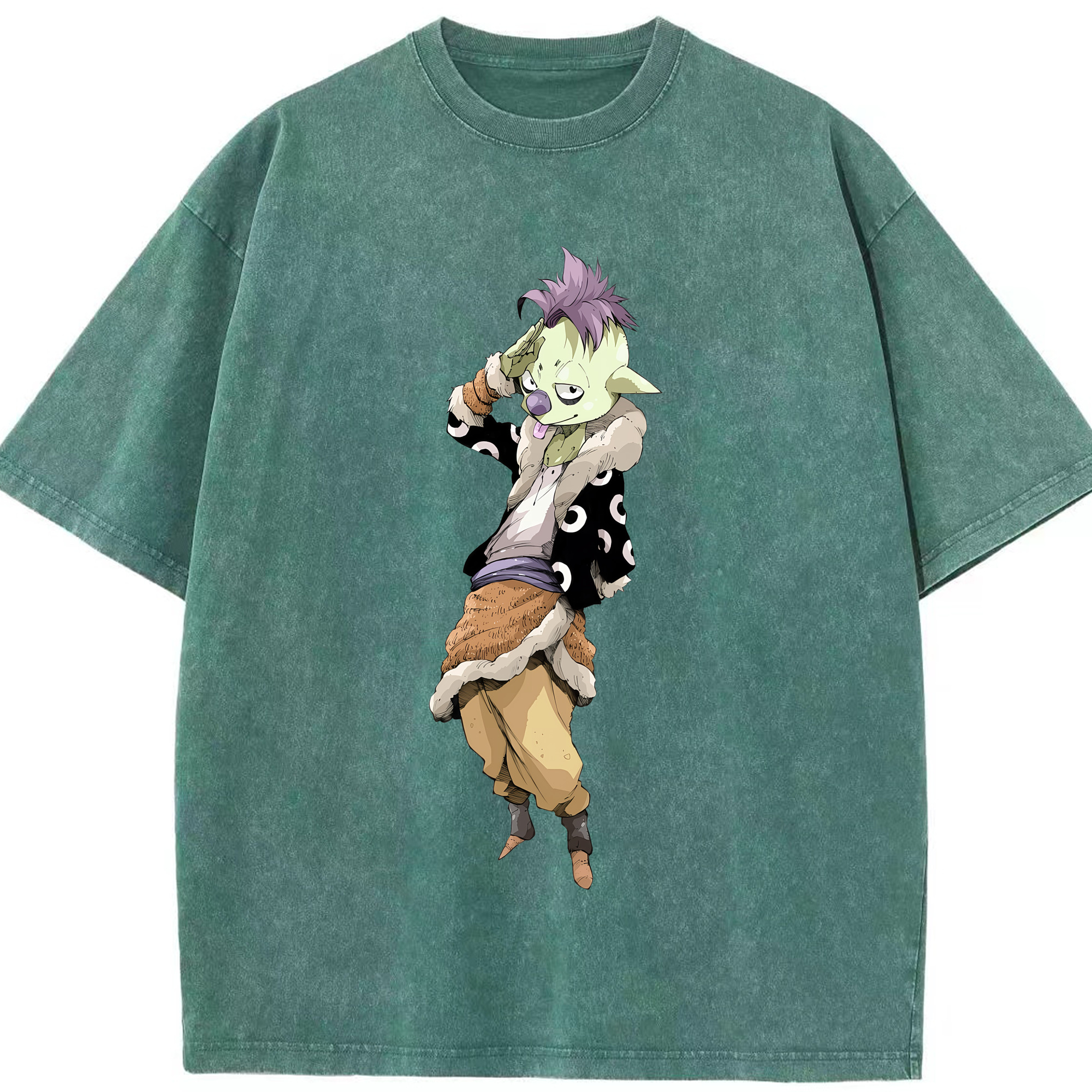 （画像用） 転スラ Regarding Reincarnated to Slime 綿100% ヴィンテージ風 半袖Tシャツ（フロントプリント）